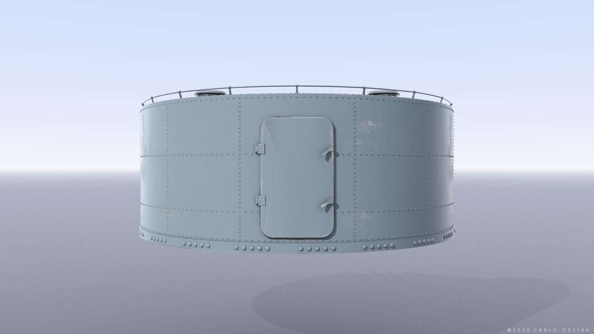 Japanese Type 96 AA gun - 1945 Low-poly 3D model_12