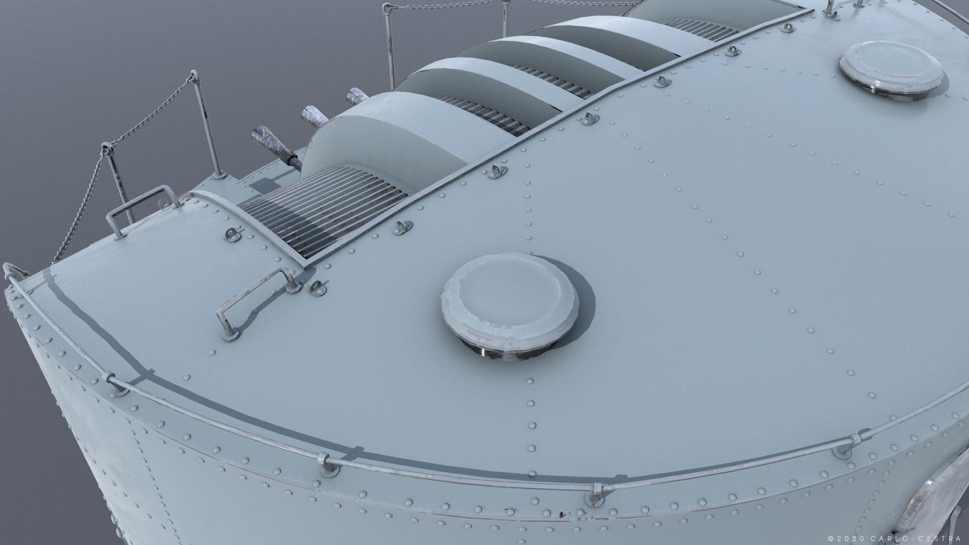 Japanese Type 96 AA gun - 1945 Low-poly 3D model_7