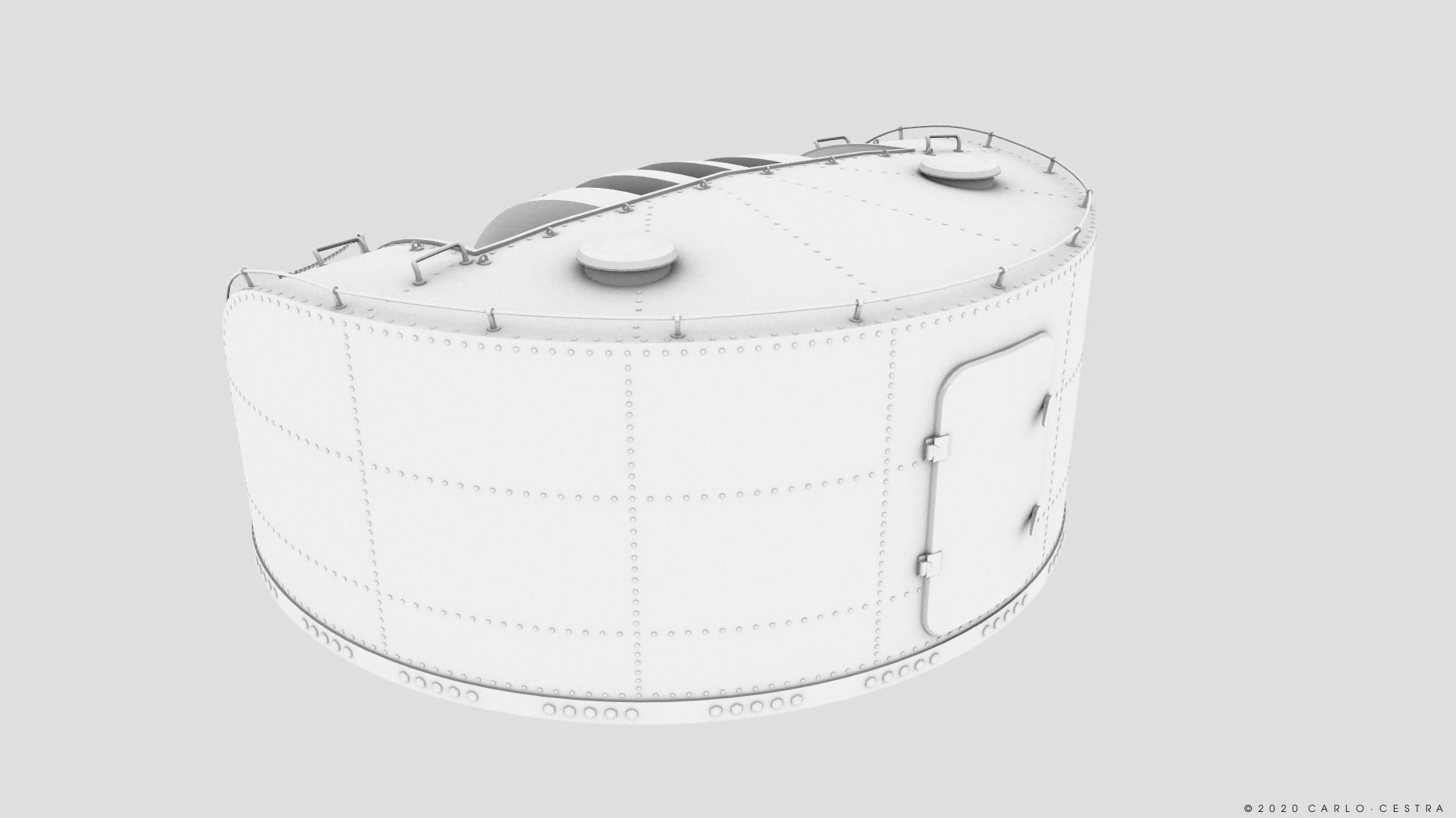 Japanese Type 96 AA gun - 1945 Low-poly 3D model_22