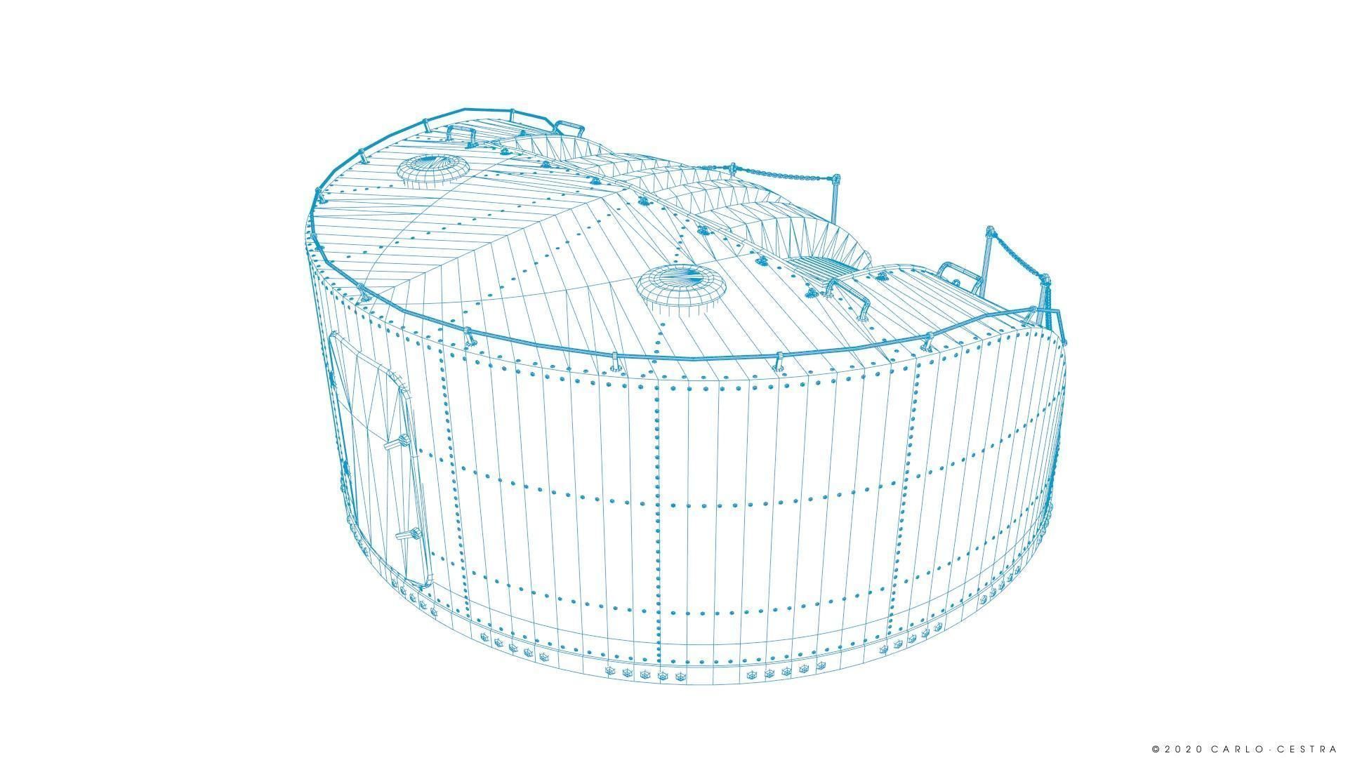 Japanese Type 96 AA gun - 1945 Low-poly 3D model_37
