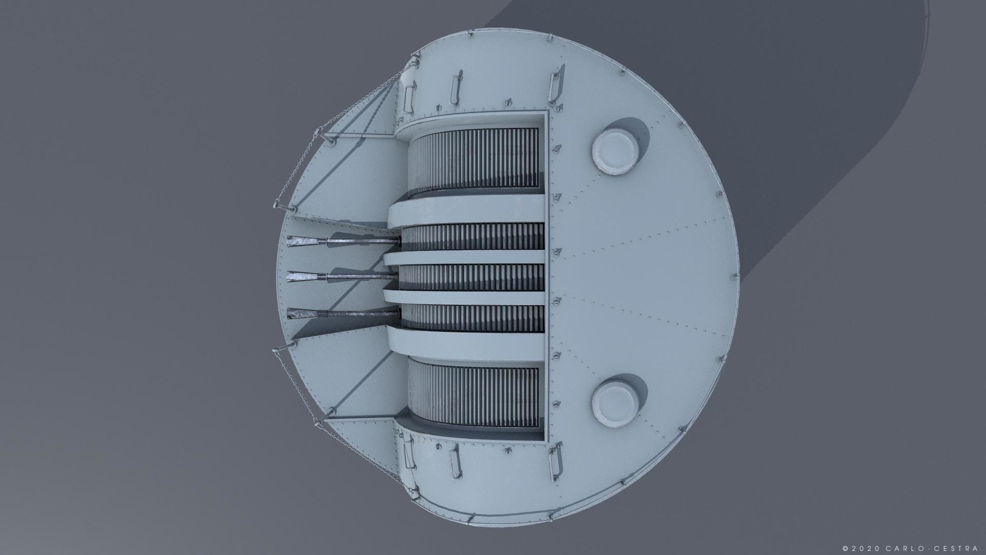 Japanese Type 96 AA gun - 1945 Low-poly 3D model_14
