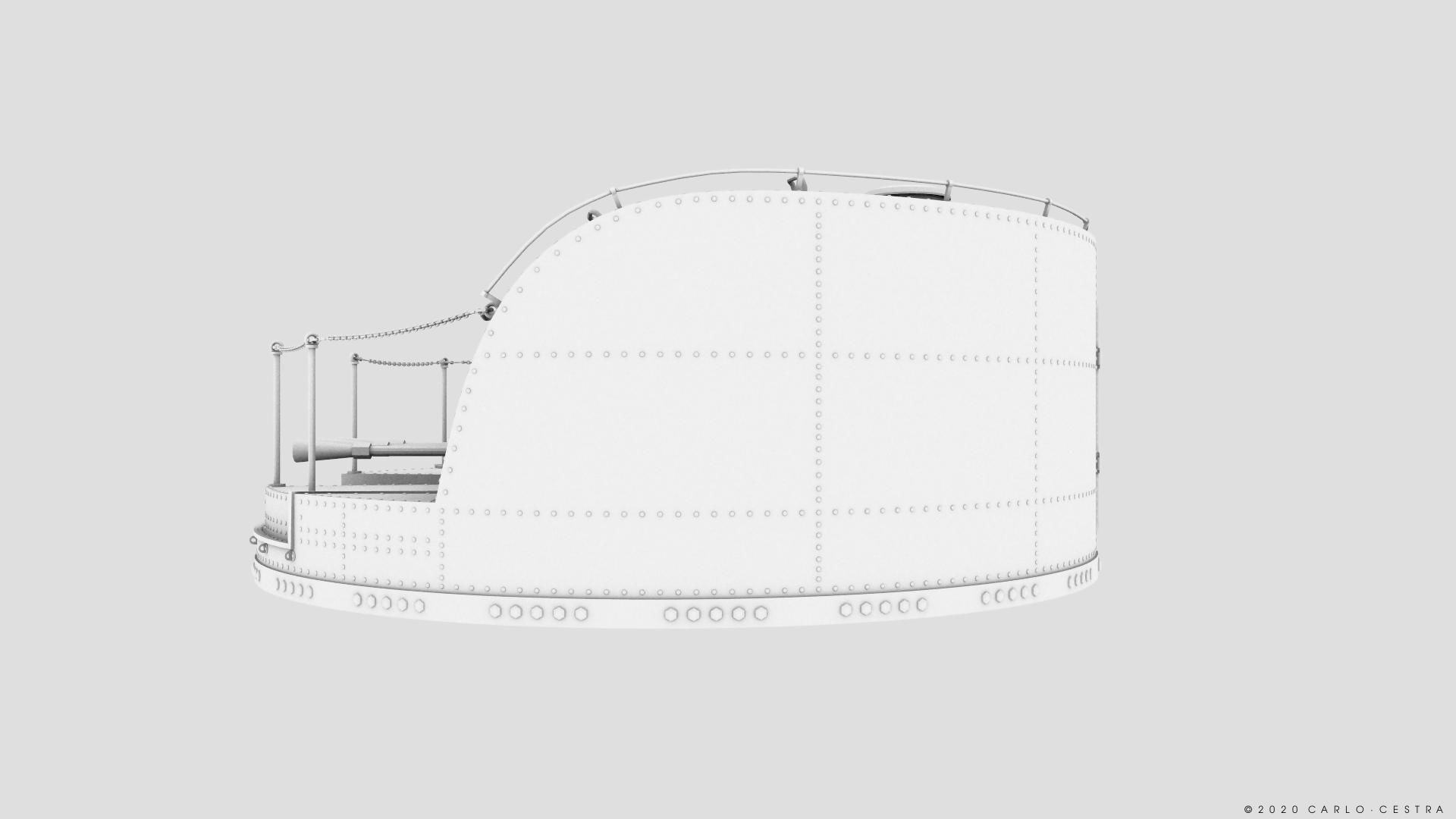 Japanese Type 96 AA gun - 1945 Low-poly 3D model_31