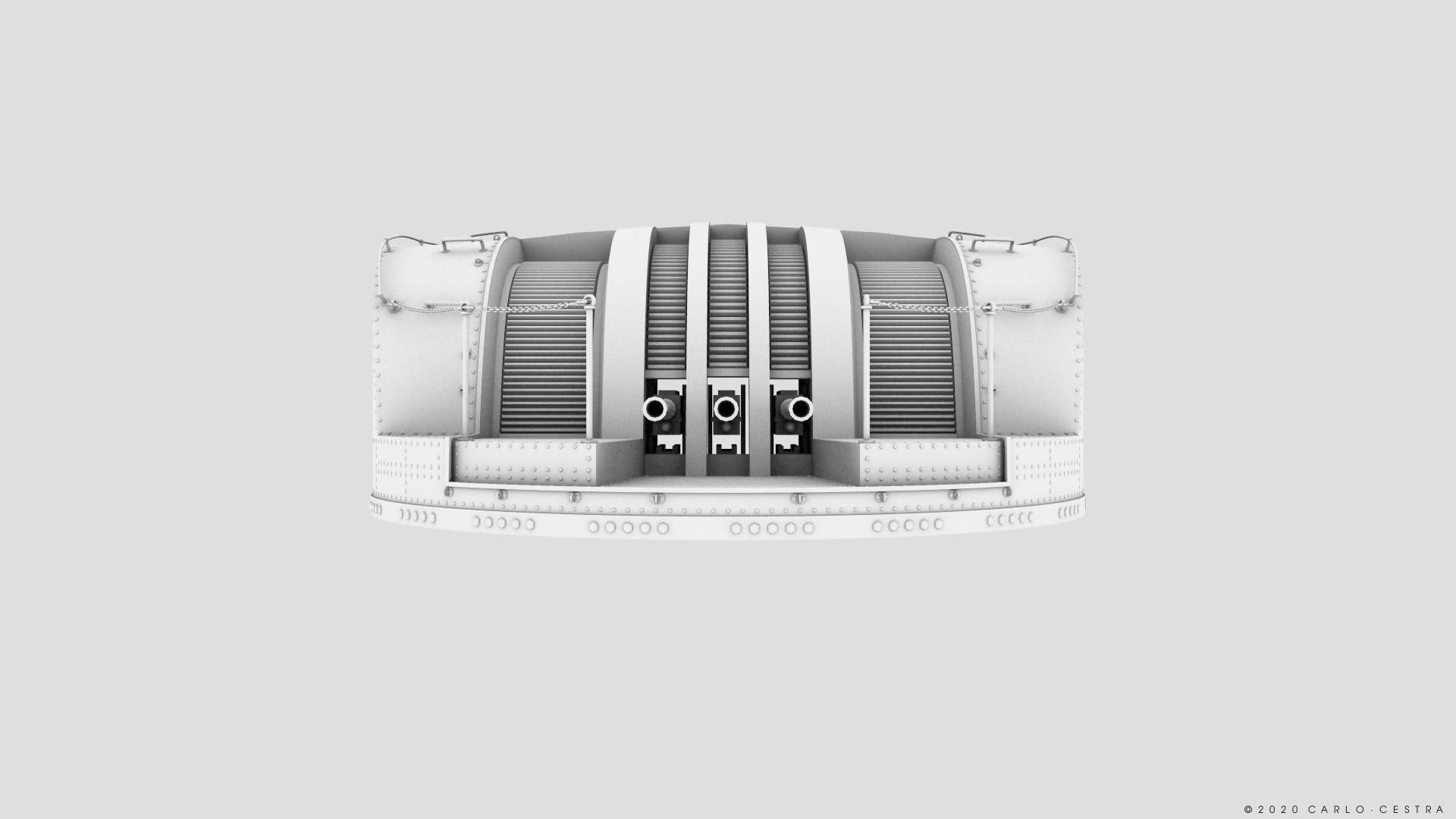 Japanese Type 96 AA gun - 1945 Low-poly 3D model_33