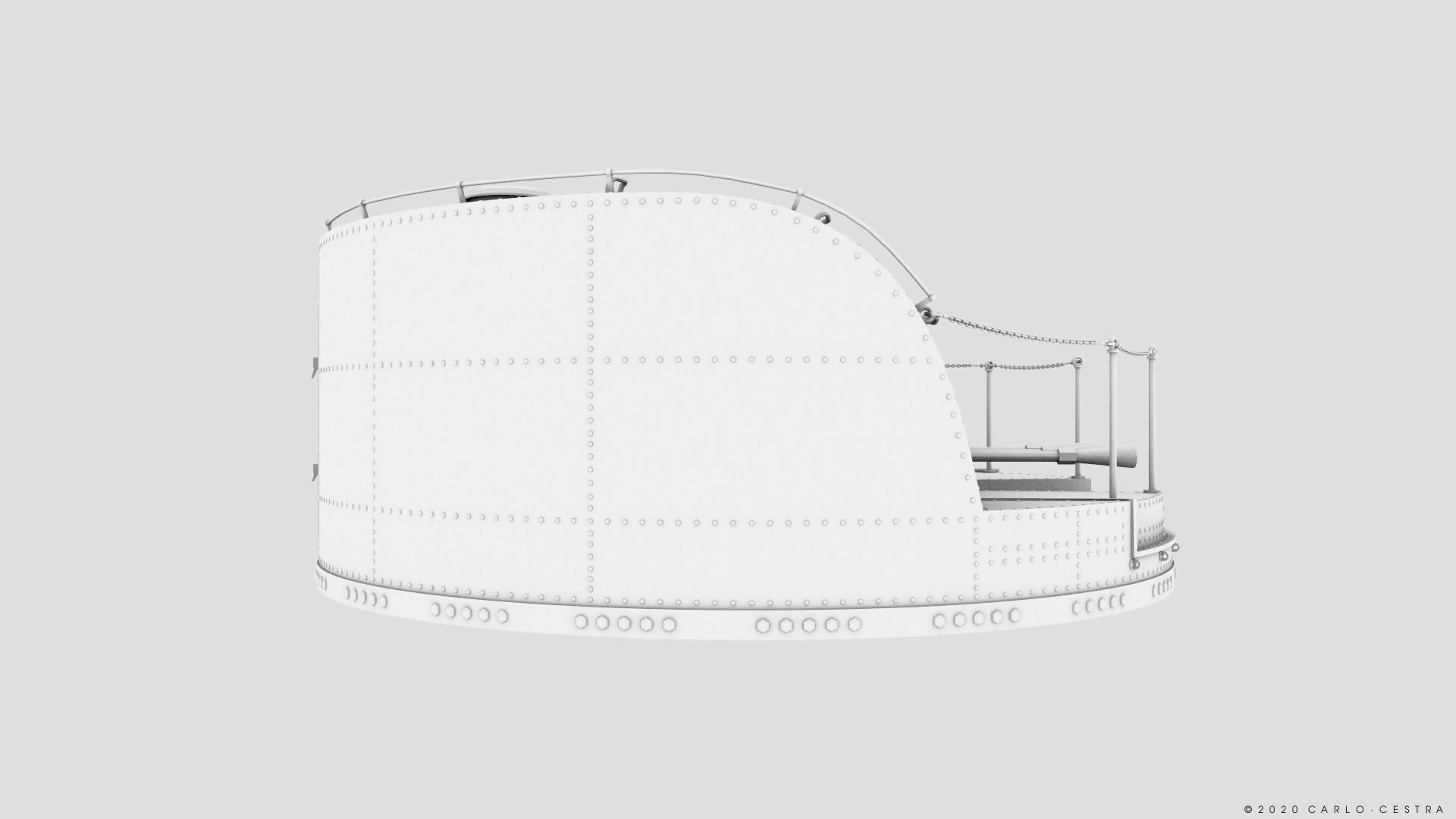 Japanese Type 96 AA gun - 1945 Low-poly 3D model_28