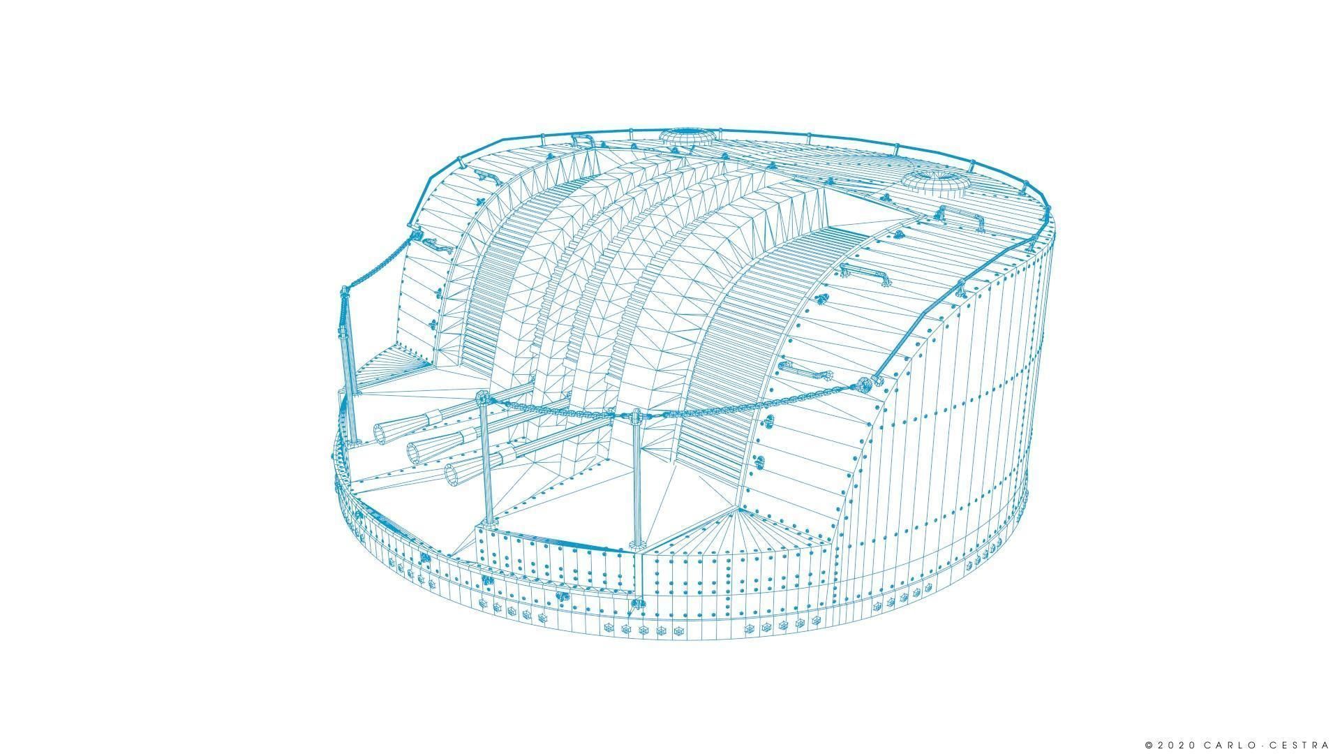 Japanese Type 96 AA gun - 1945 Low-poly 3D model_35