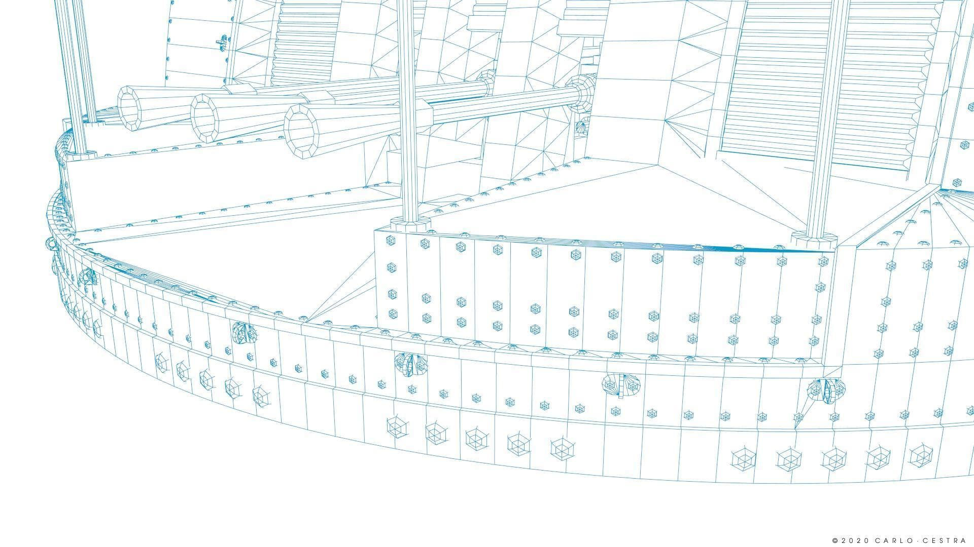 Japanese Type 96 AA gun - 1945 Low-poly 3D model_43