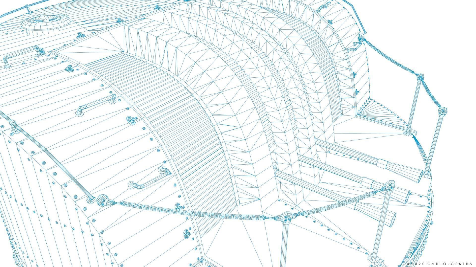 Japanese Type 96 AA gun - 1945 Low-poly 3D model_42