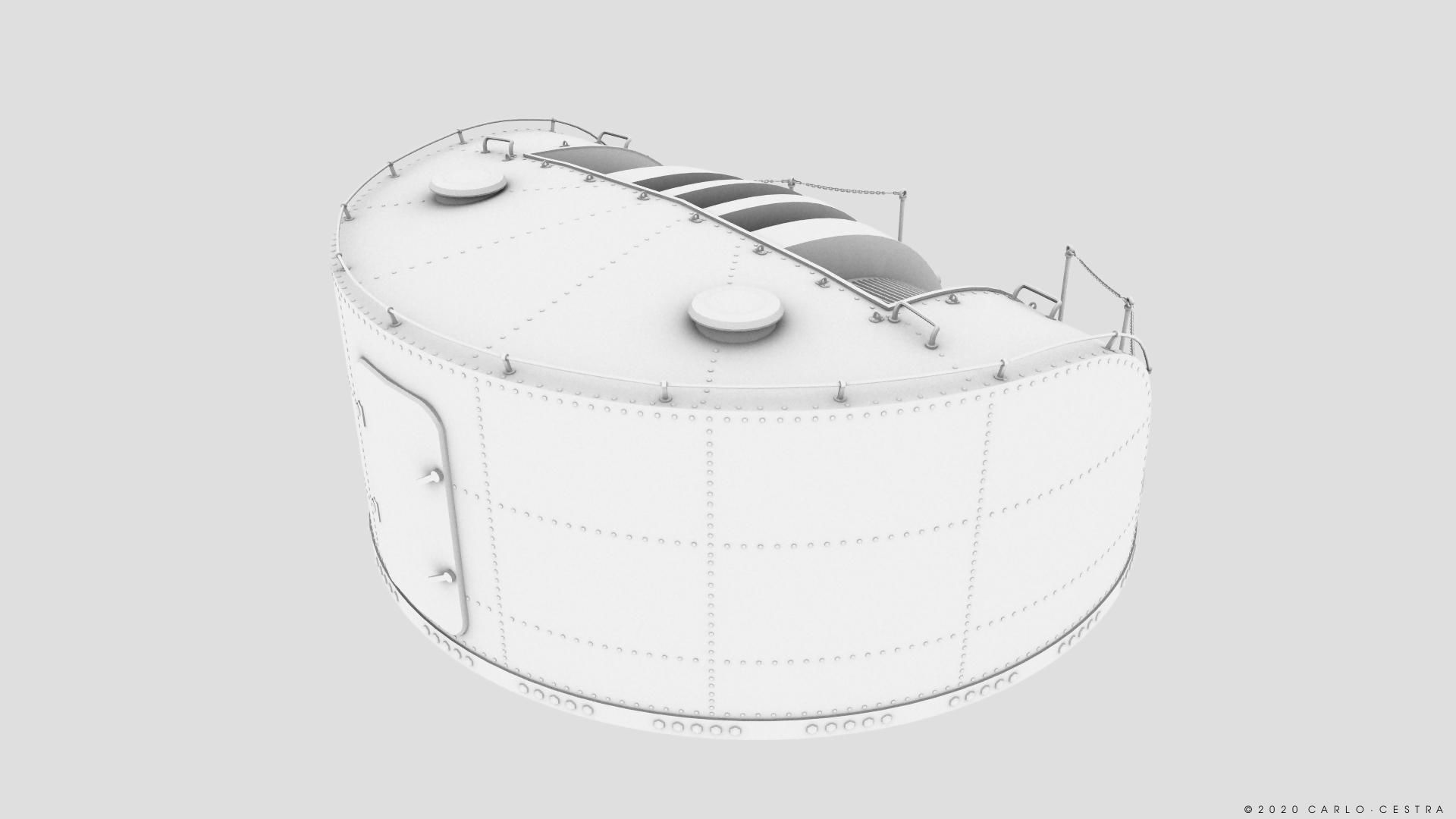 Japanese Type 96 AA gun - 1945 Low-poly 3D model_23