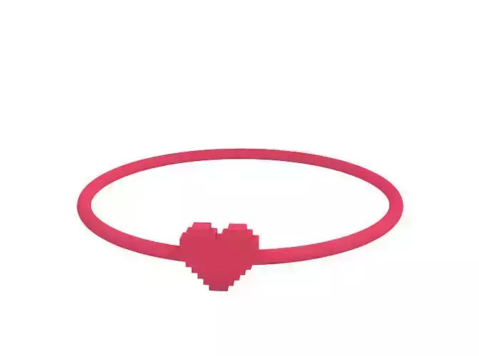 Bracelet pixel heart