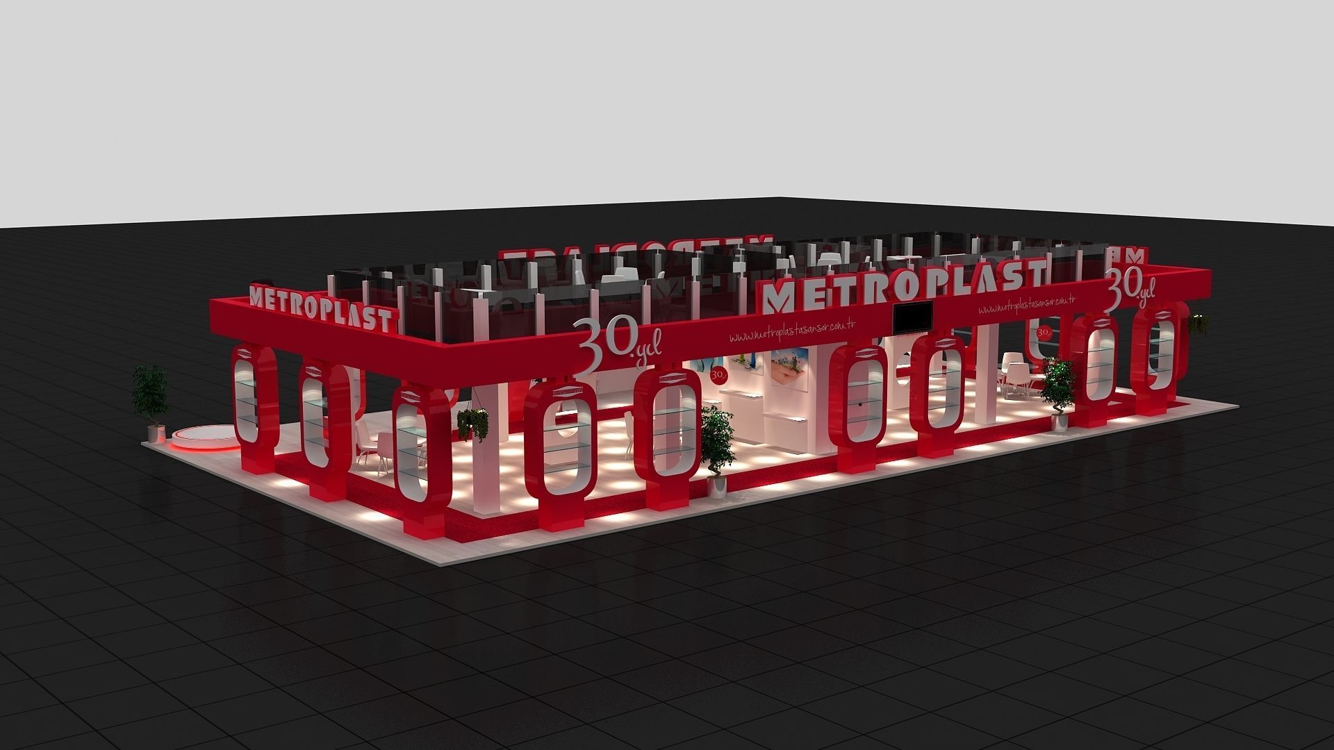 Exhibition Fair Stand 20x11 3D model_3