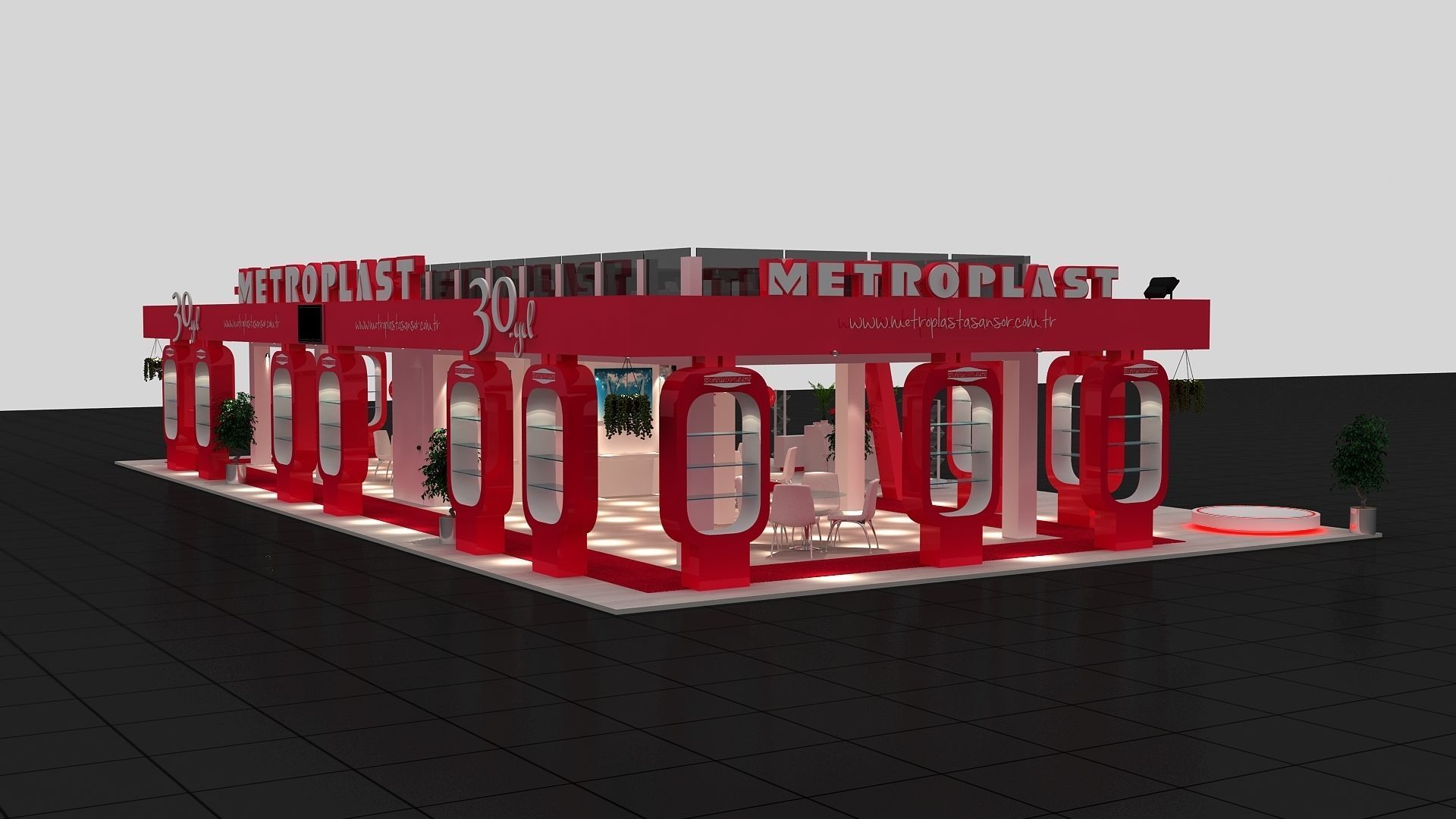 Exhibition Fair Stand 20x11 3D model_2