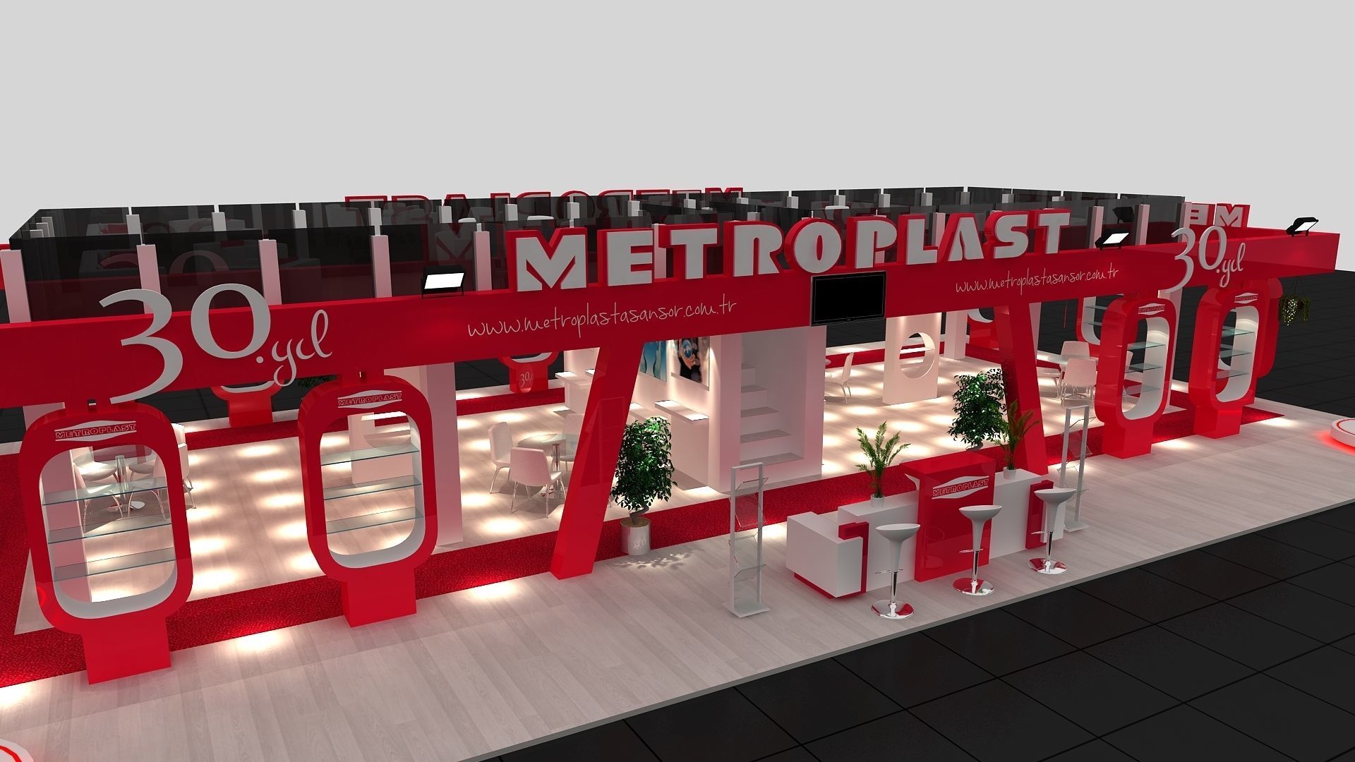 Exhibition Fair Stand 20x11 3D model_8