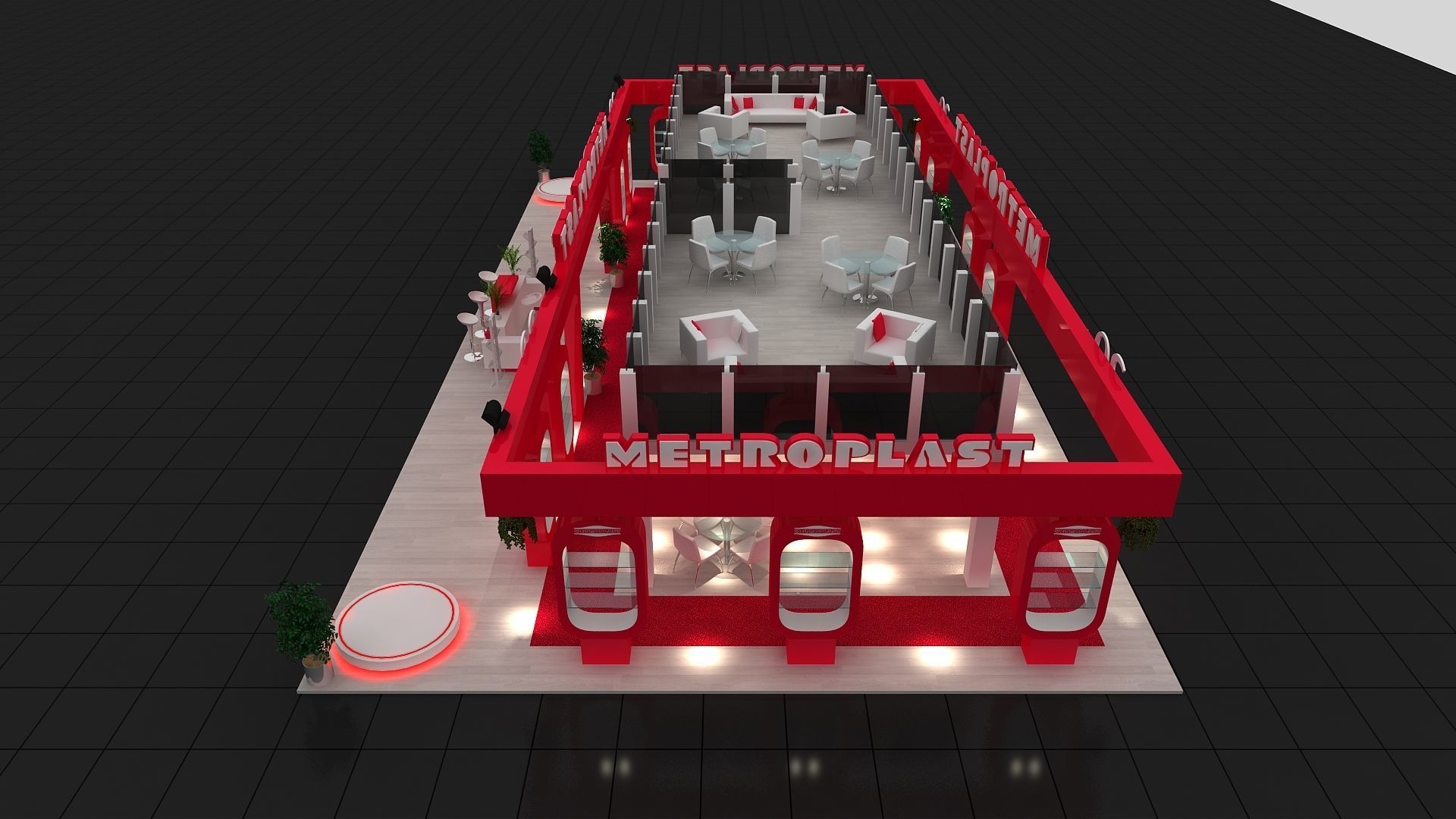 Exhibition Fair Stand 20x11 3D model_7