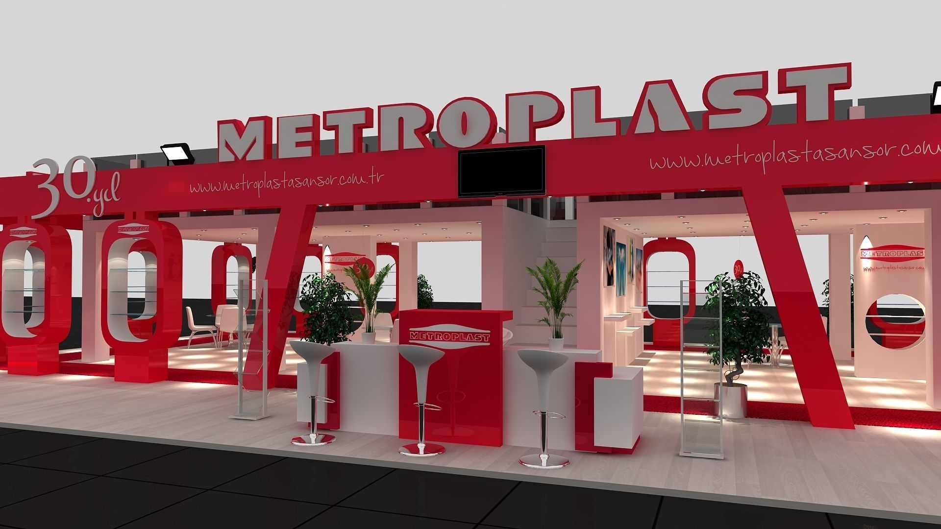 Exhibition Fair Stand 20x11 3D model_4