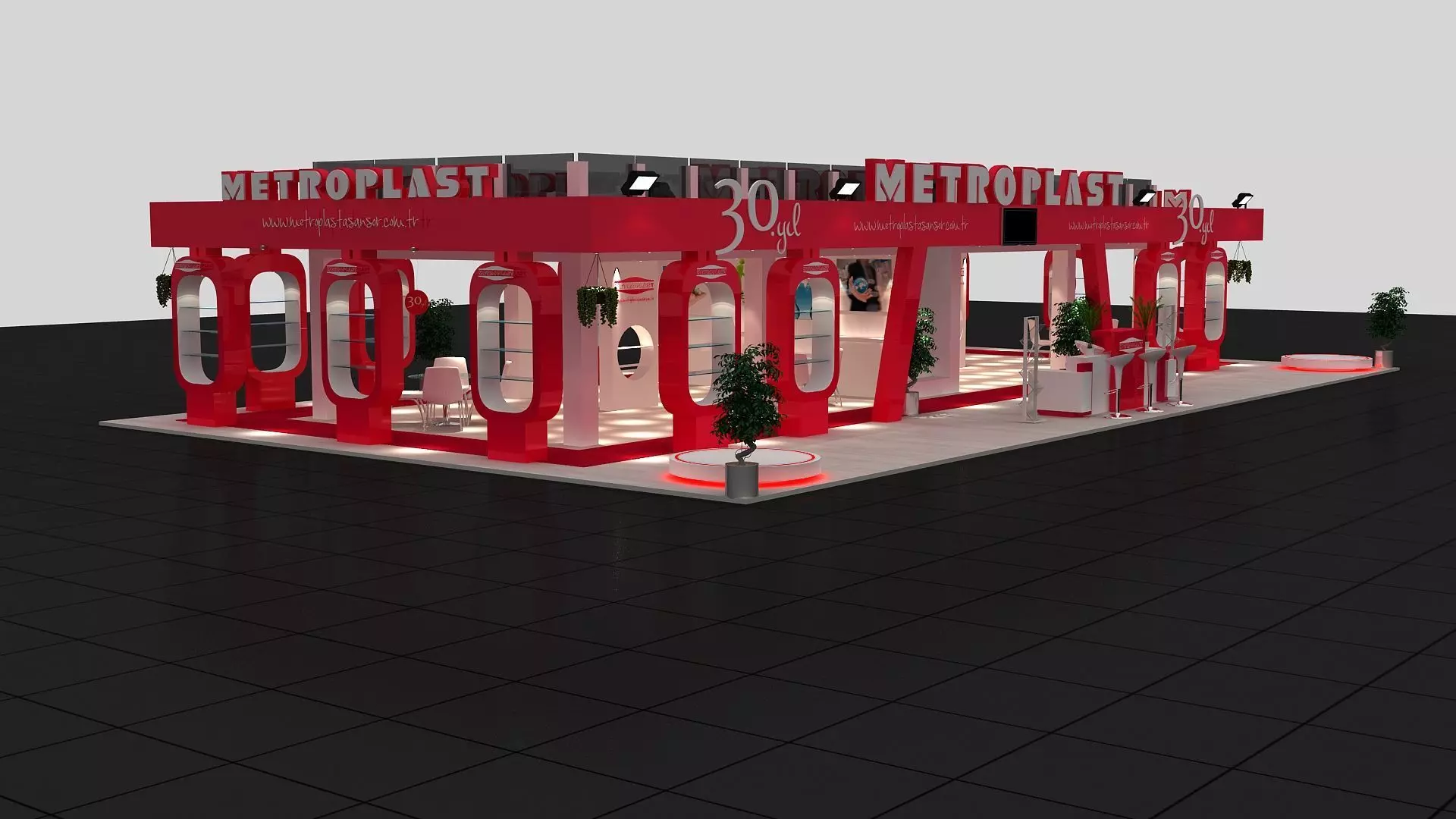 Exhibition Fair Stand 20x11 3D model_0
