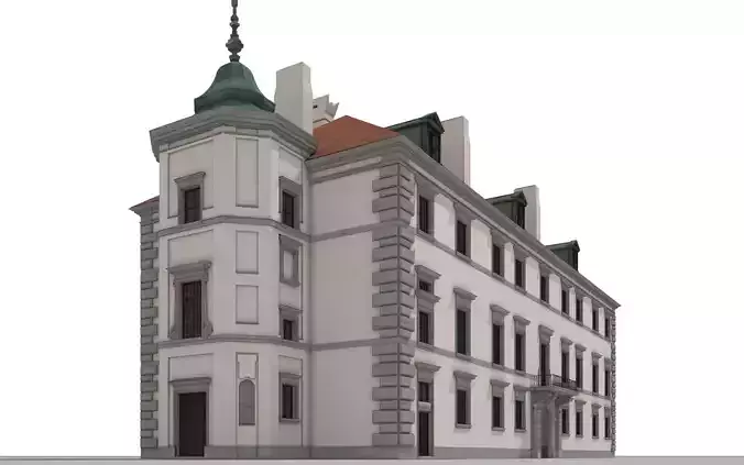 Mansion building early baroque style 3D model