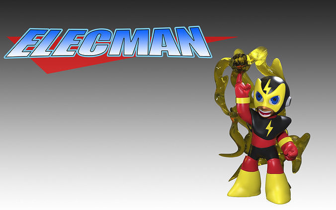 Elecman action figure 3D print model