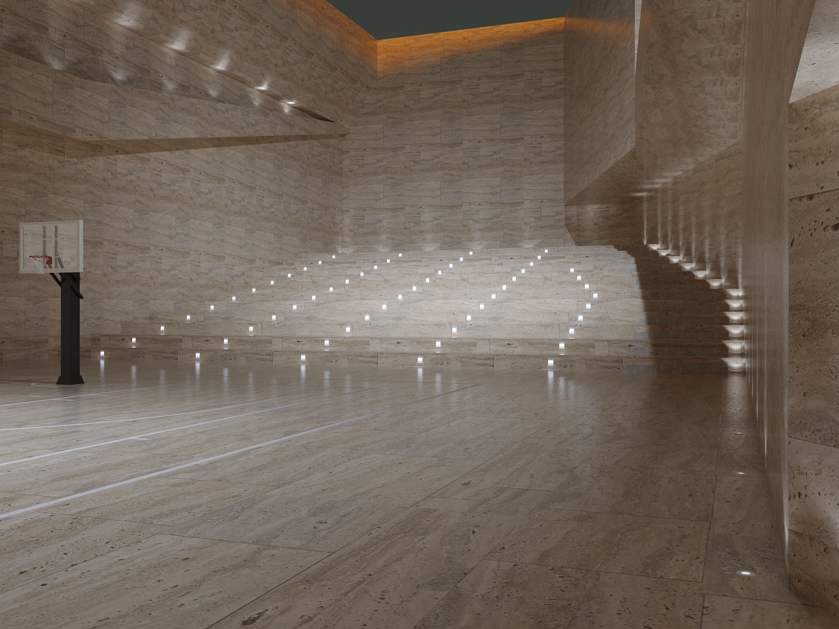 Basketball arena stadium 3D model_18