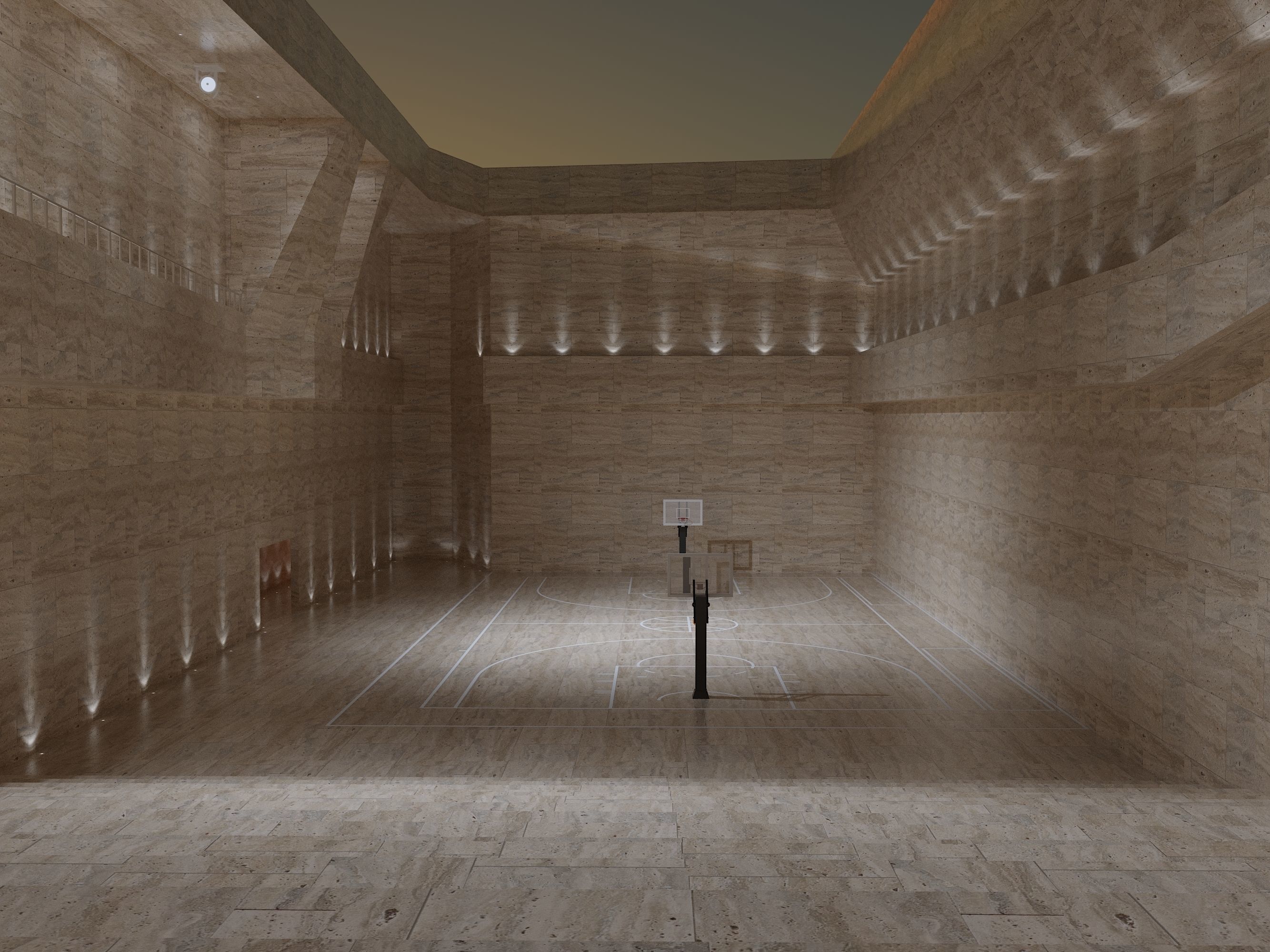 Basketball arena stadium 3D model_16