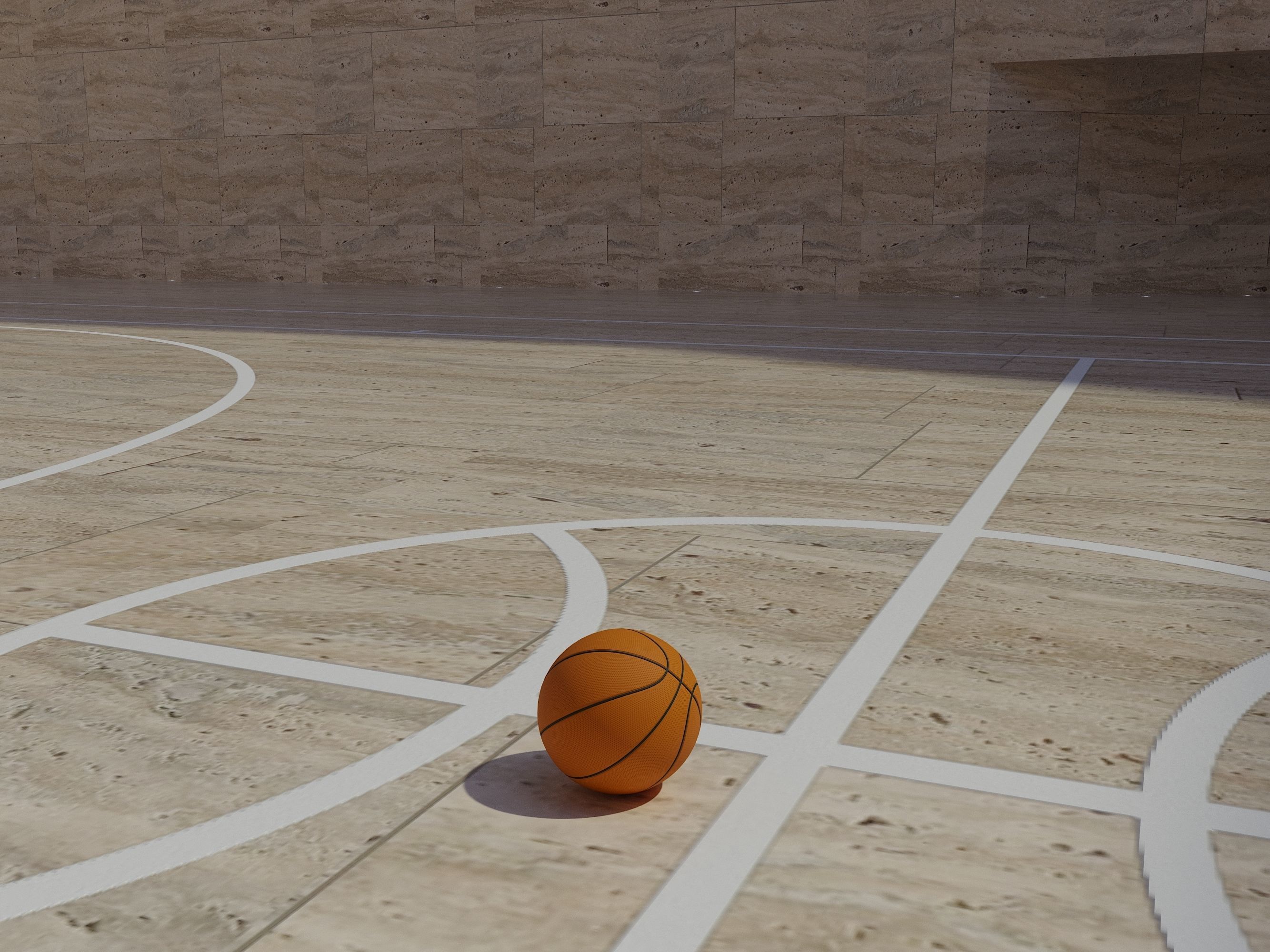 Basketball arena stadium 3D model_13