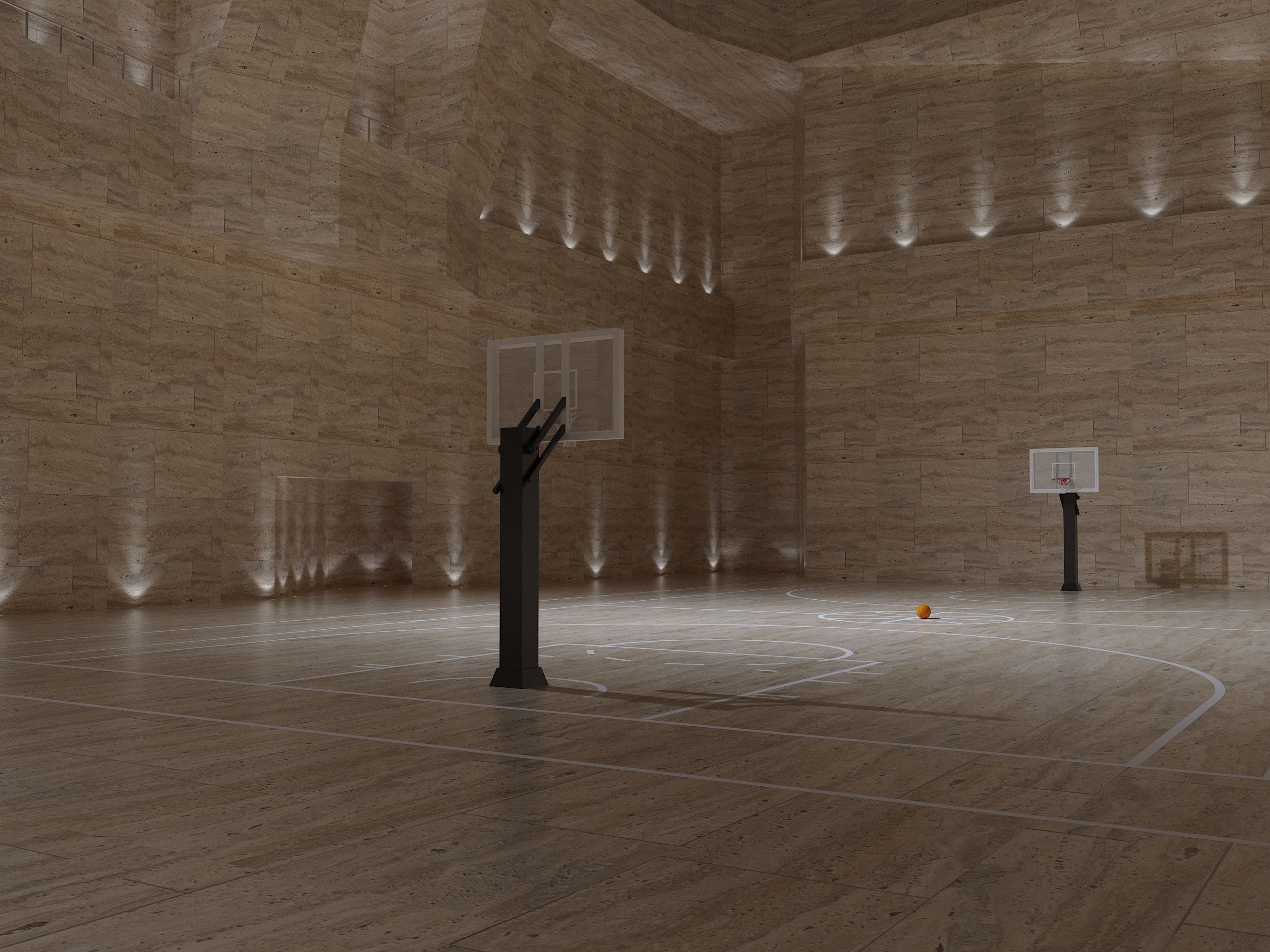 Basketball arena stadium 3D model_17