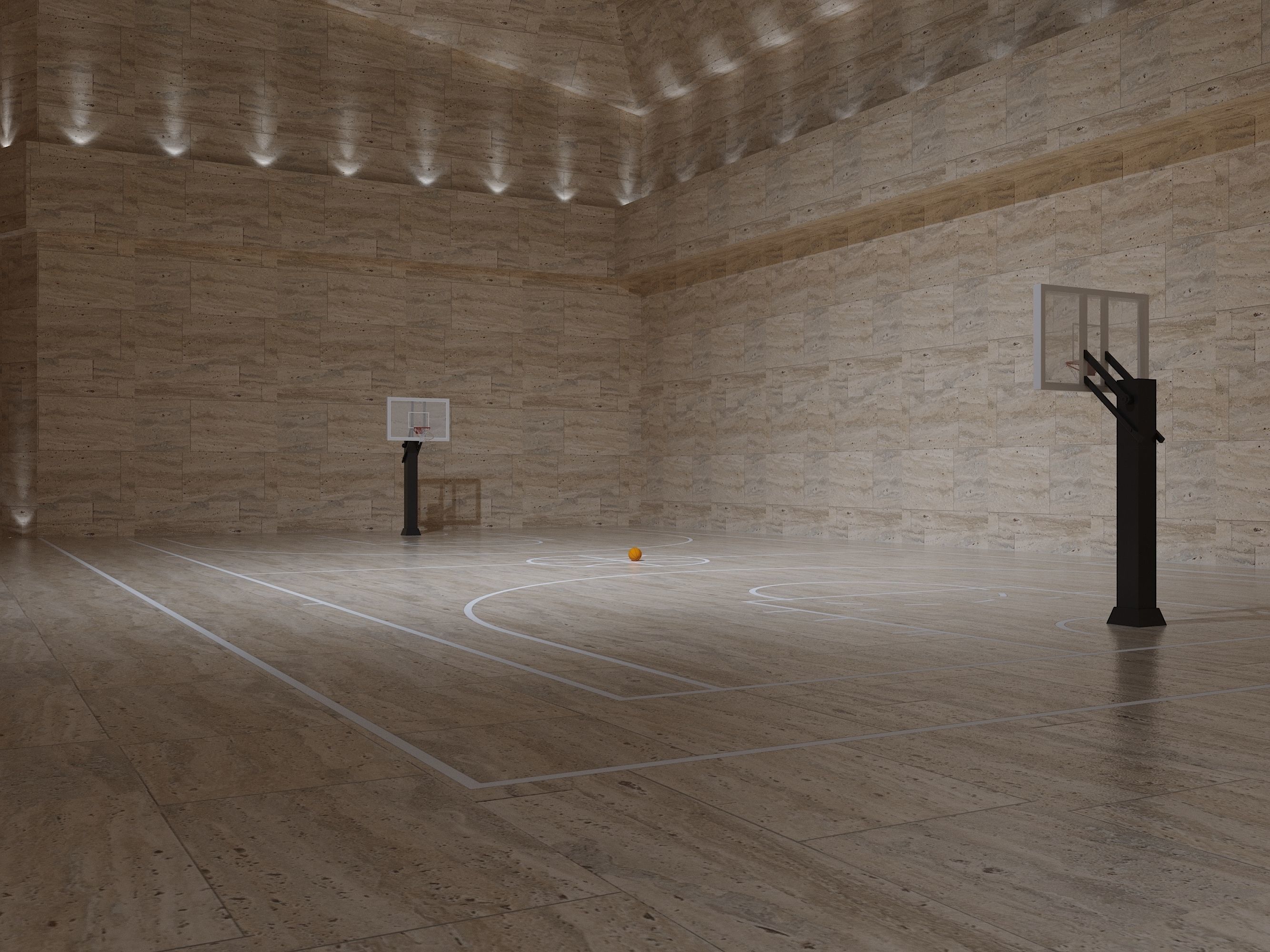 Basketball arena stadium 3D model_19
