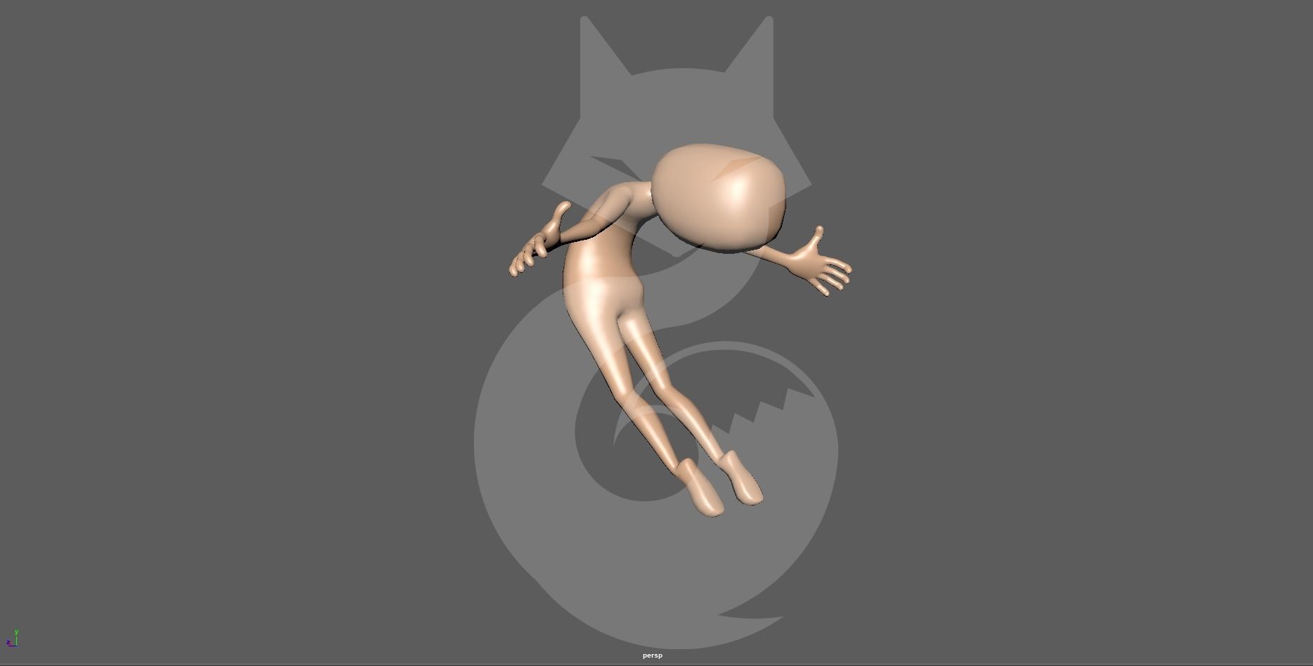 Low poly Stickman rigged 3D Model Low-poly 3D model_9