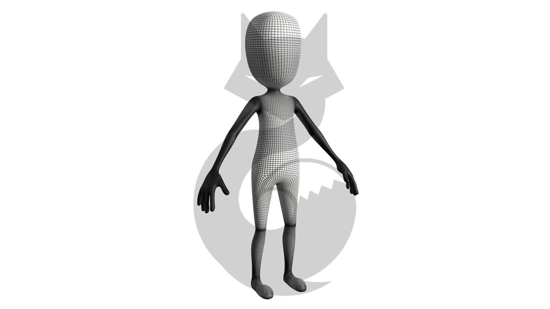 Low poly Stickman rigged 3D Model Low-poly 3D model_12