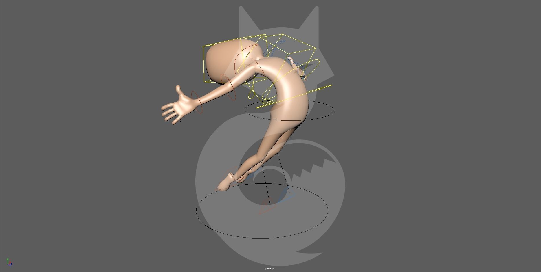 Low poly Stickman rigged 3D Model Low-poly 3D model_6