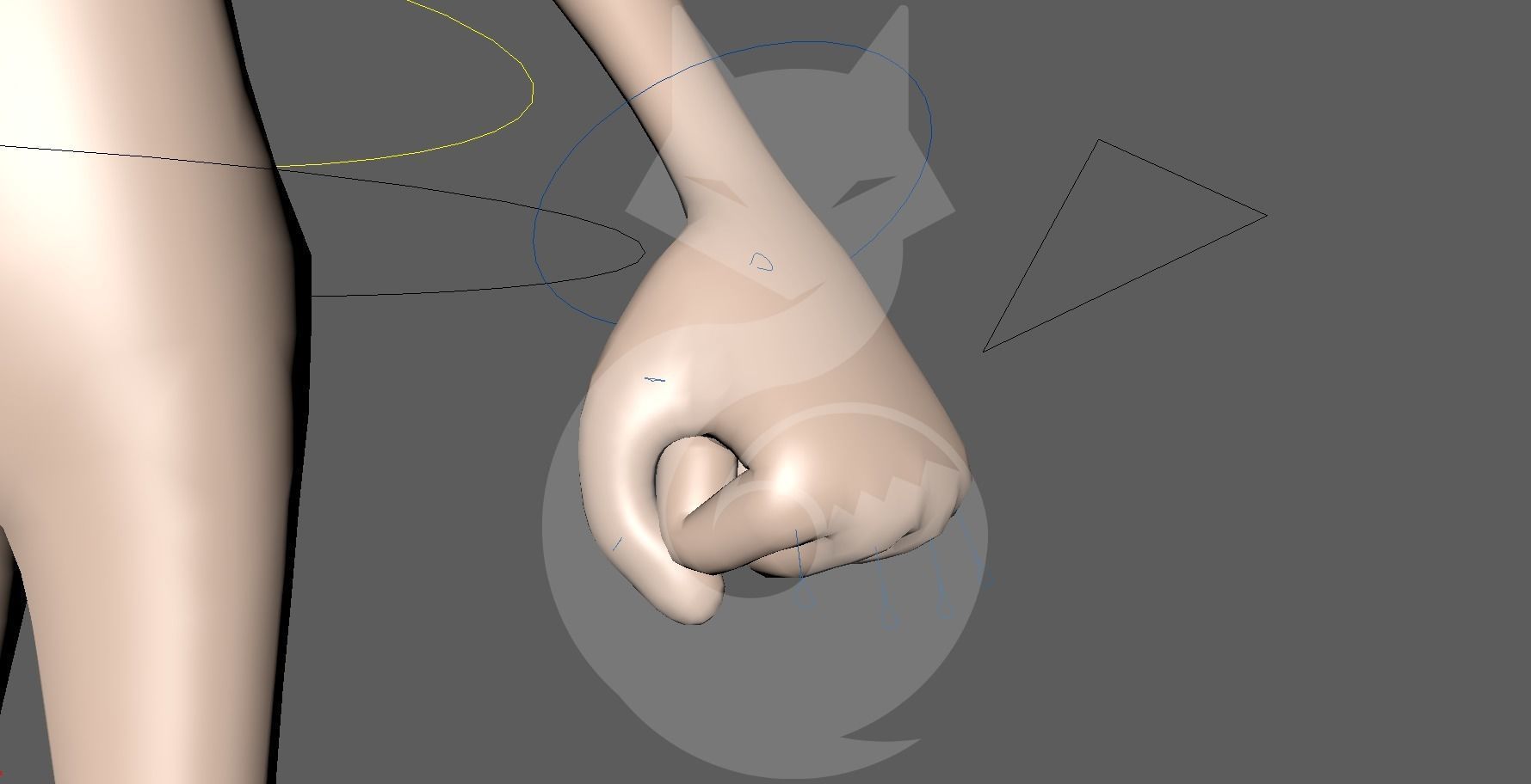 Low poly Stickman rigged 3D Model Low-poly 3D model_3