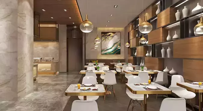 Modern Luxury Buffet in Hotel