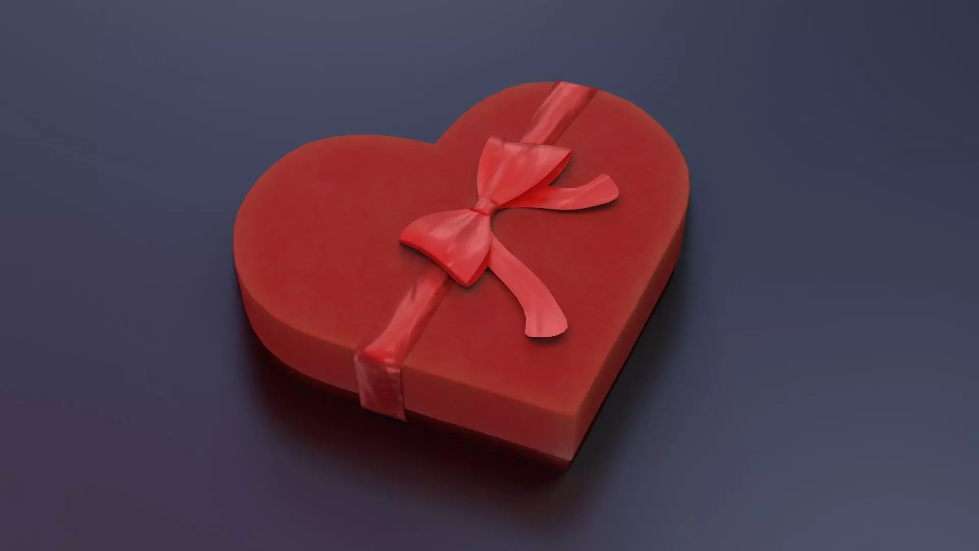 Heart Shaped Present Low-poly 3D model