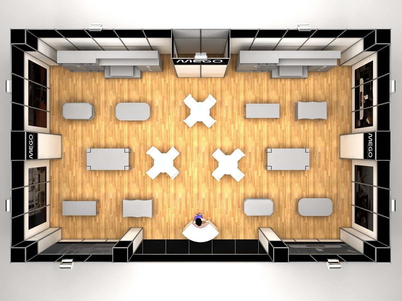 Moduler Exhibition Fair Stand 13x8 3D model_3