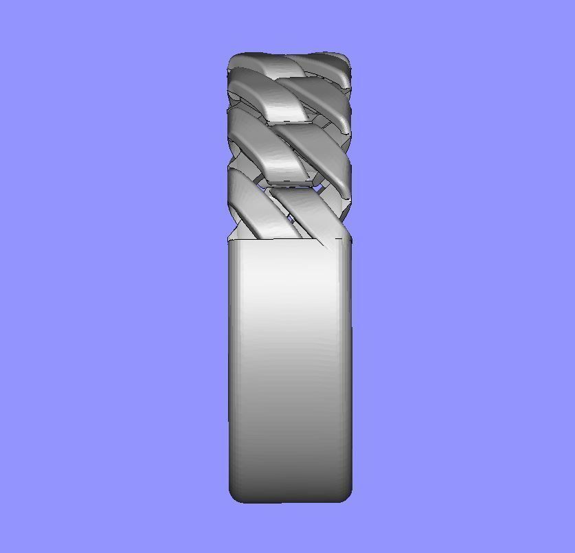 Ladies Chain Link Ring  3D print model_8
