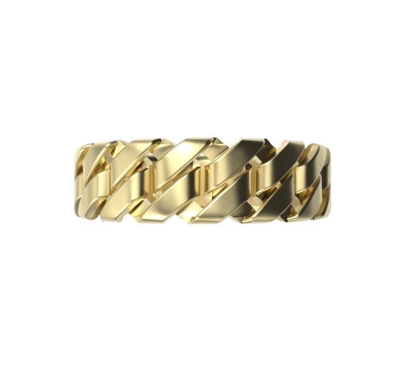 Ladies Chain Link Ring  3D print model_3