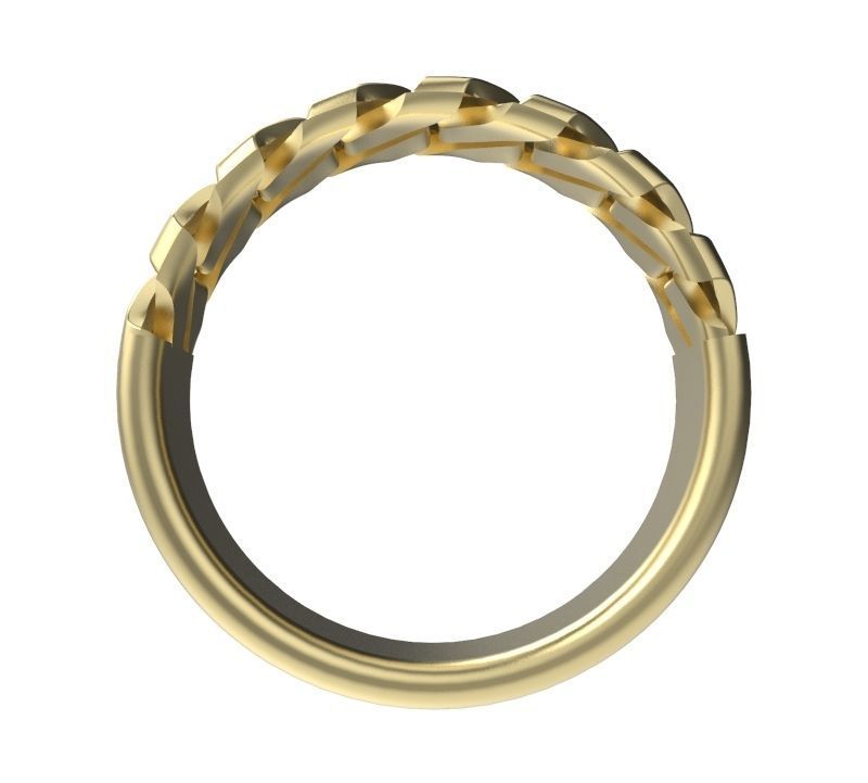 Ladies Chain Link Ring  3D print model_1
