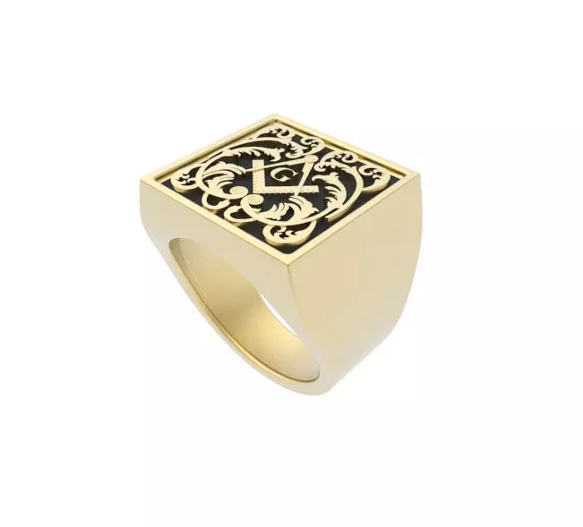 Gents Freemason Ring 3D print model