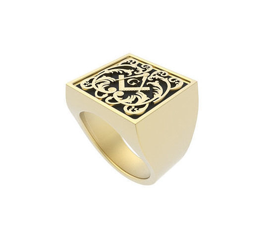 Gents Freemason Ring 3D print model