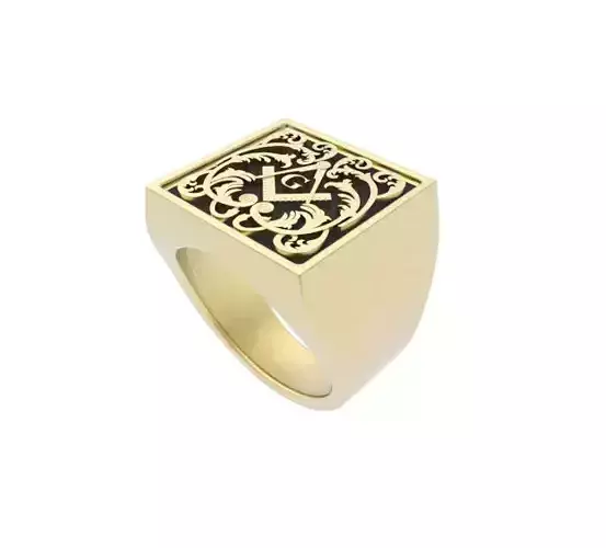 Gents Freemason Ring 3D print model