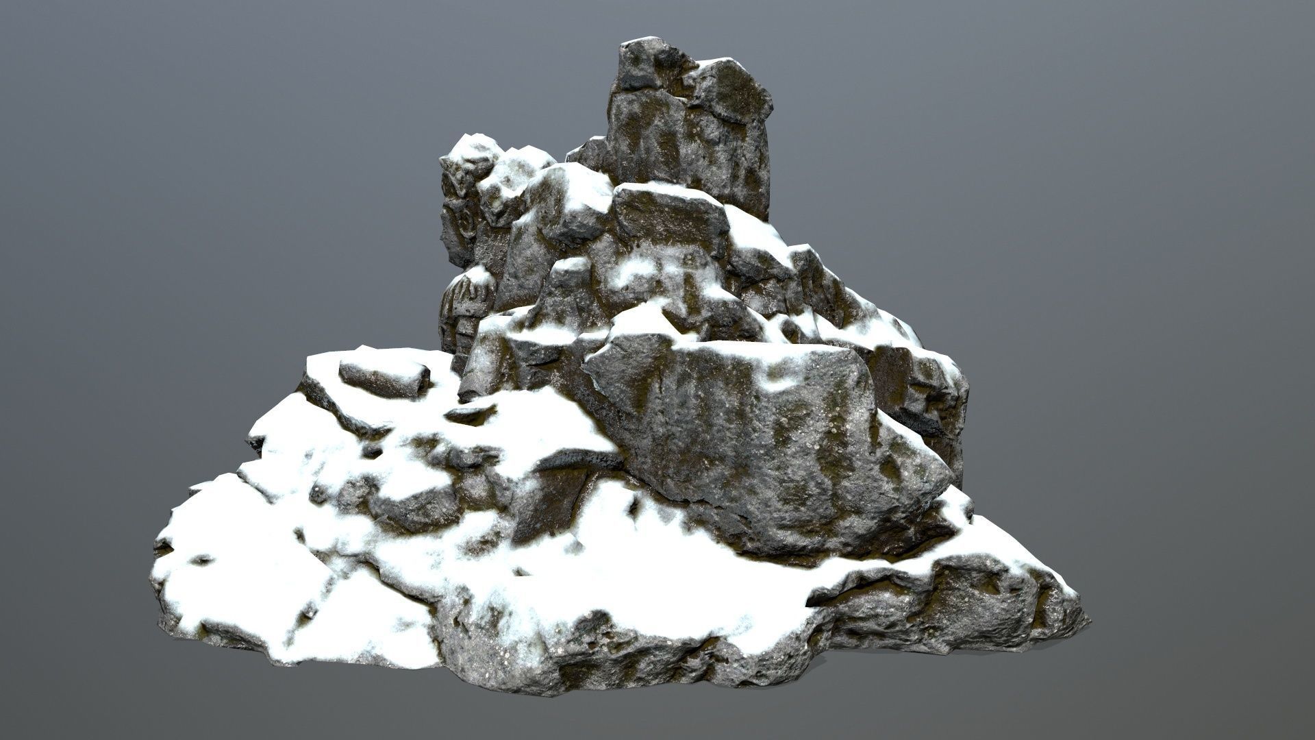 buddha rock  Low-poly 3D model_6