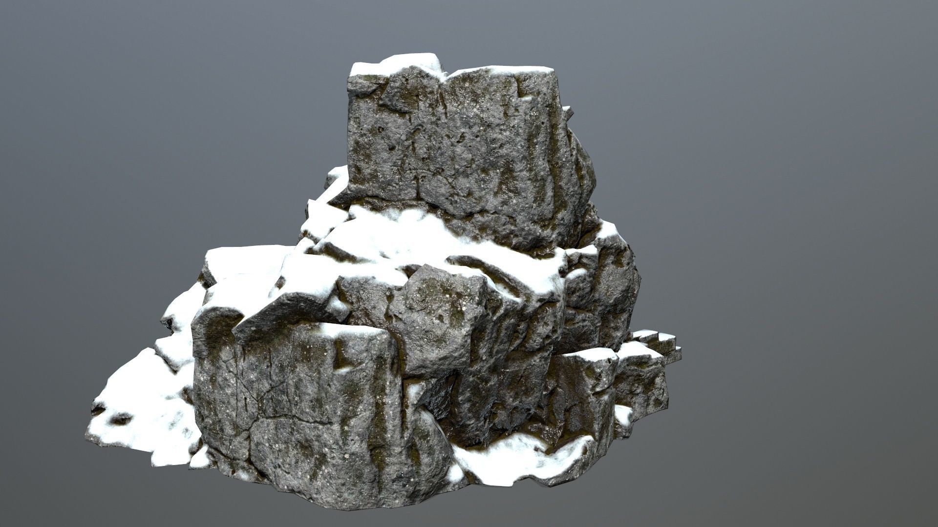 buddha rock  Low-poly 3D model_3