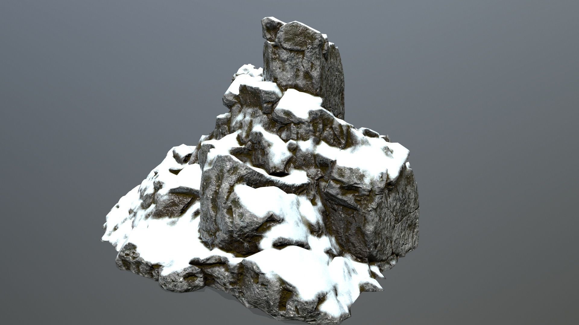buddha rock  Low-poly 3D model_5