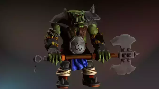 Ork Warrior 3D print model