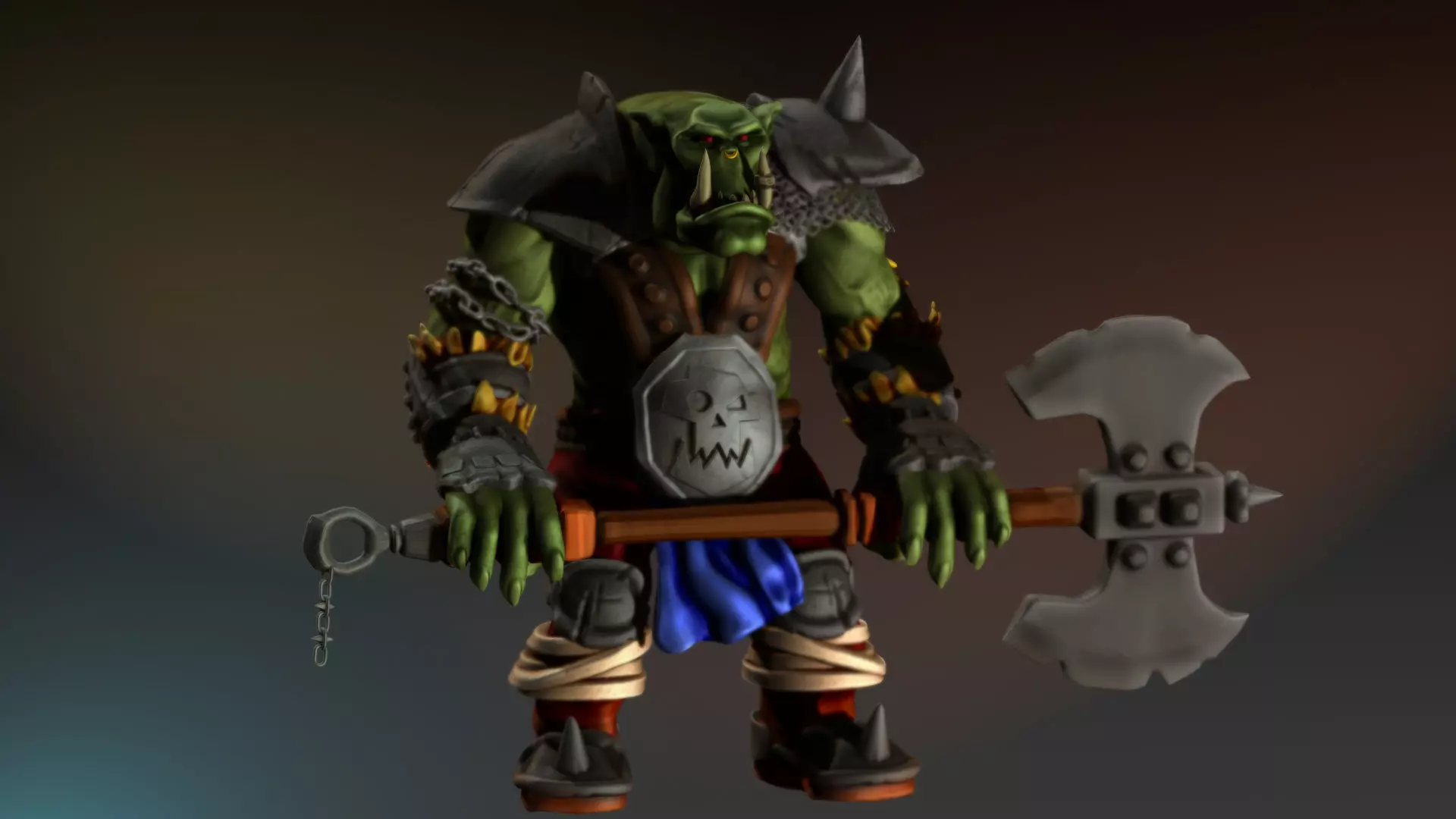 Ork Warrior 3D print model_0