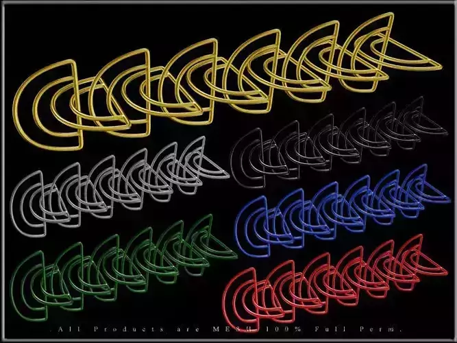 Half Circle Metal Chain Rings - Dozen