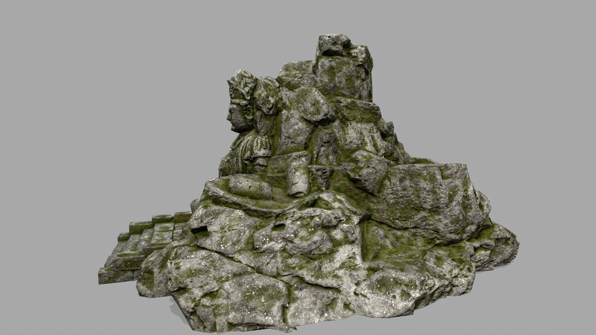 buddha rocks Low-poly 3D model_7