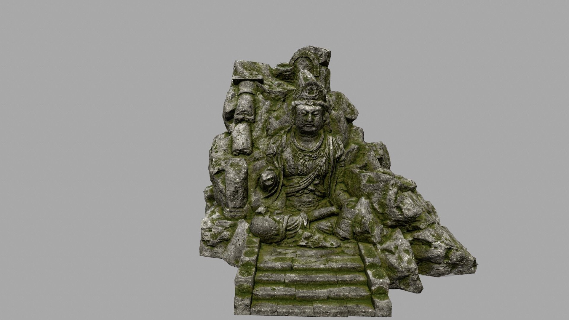 buddha rocks Low-poly 3D model_9