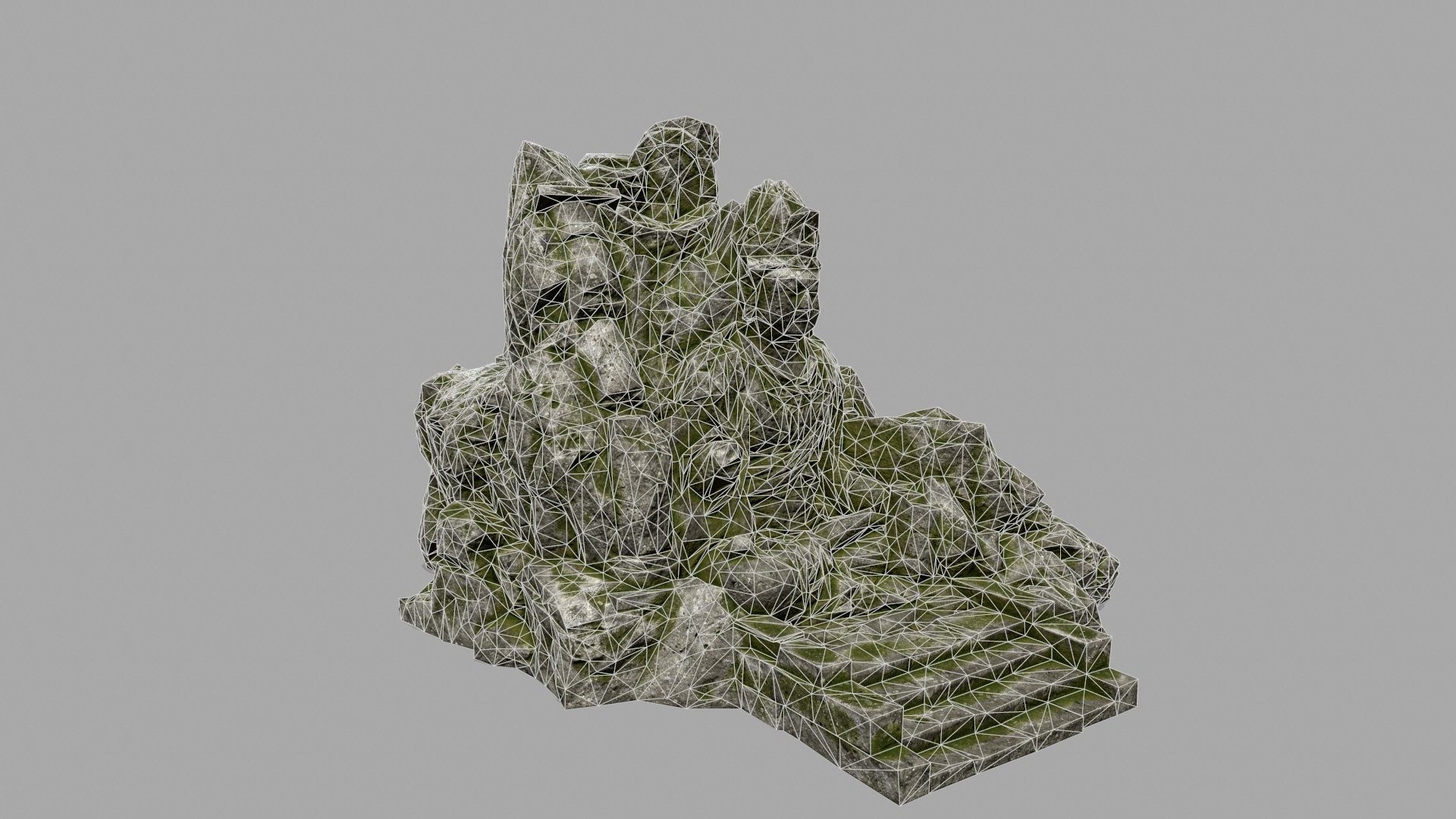 buddha rocks Low-poly 3D model_10