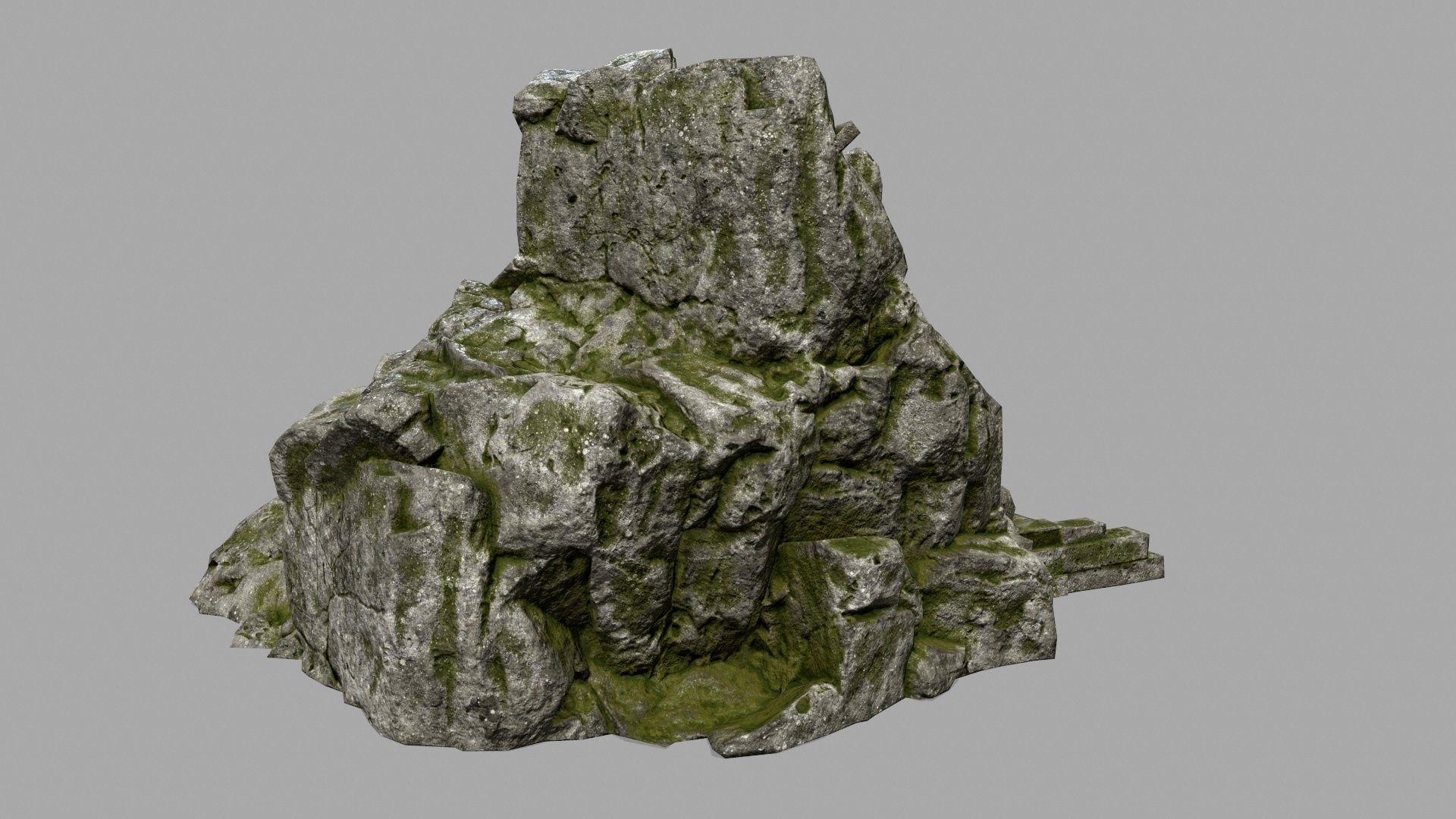 buddha rocks Low-poly 3D model_4