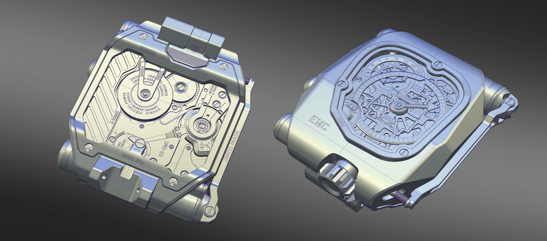EMC URWERK Watch CAD  3D model_2